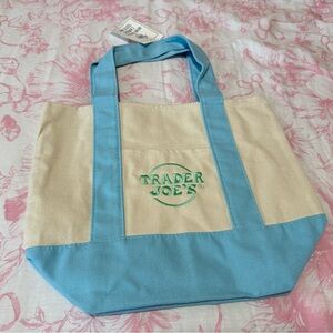 🩵 Trader Joe’s Spring 2025 Canvas Tote Bag - Blue 🩵